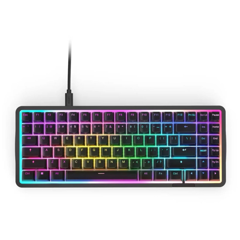 NZXT Function Elite Mini TKL Wired Gaming Keyboard - Black - ﻟﻮﺣﺔ ﻣﻔﺎﺗﻴﺢ